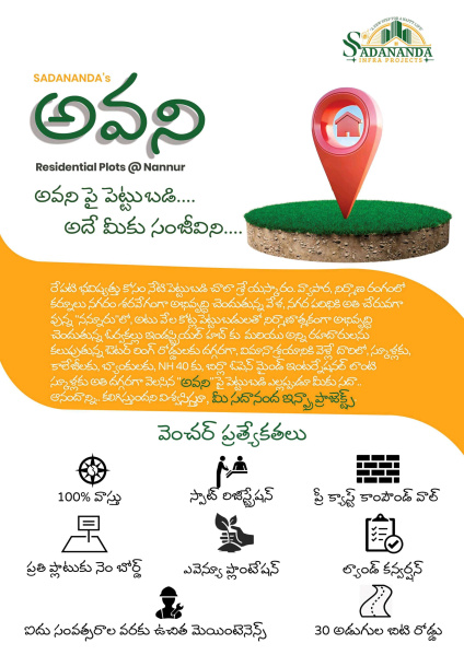  Residential Plot 1200 Sq.ft. for Sale in Nannur, Kurnool