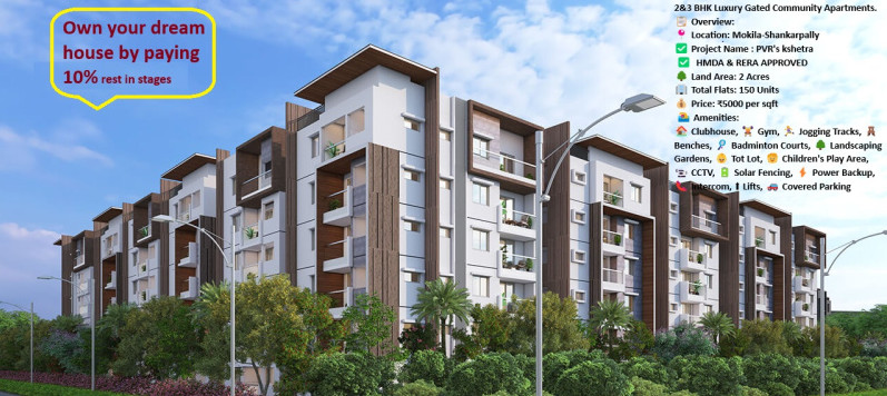 3 BHK Apartment 1978 Sq.ft. for Sale in Shankarpally, Rangareddy