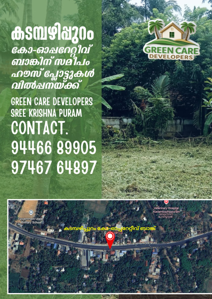  Residential Plot 10 Cent for Sale in Sreekrishnapuram, Palakkad