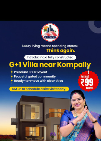 3 BHK Villa 1500 Sq.ft. for Sale in Kompally, Hyderabad