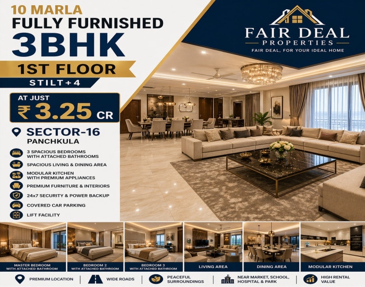 3 BHK 250 Sq. Yards Apartment for Sale in Sector 16 Panchkula