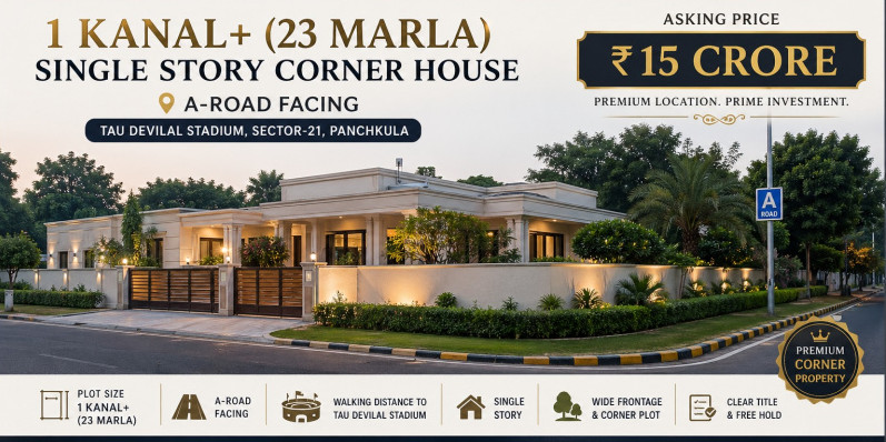 4 BHK 695 Sq. Yards House for Sale in Sector 21 Panchkula