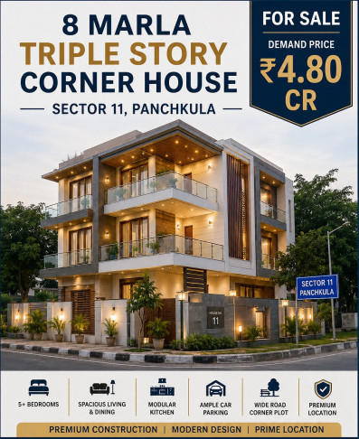 8 BHK 195 Sq. Yards House for Sale in Sector 11 Panchkula