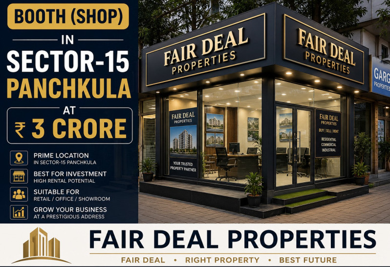  243 Sq.ft. Commercial Shop for Sale in Sector 15 Panchkula