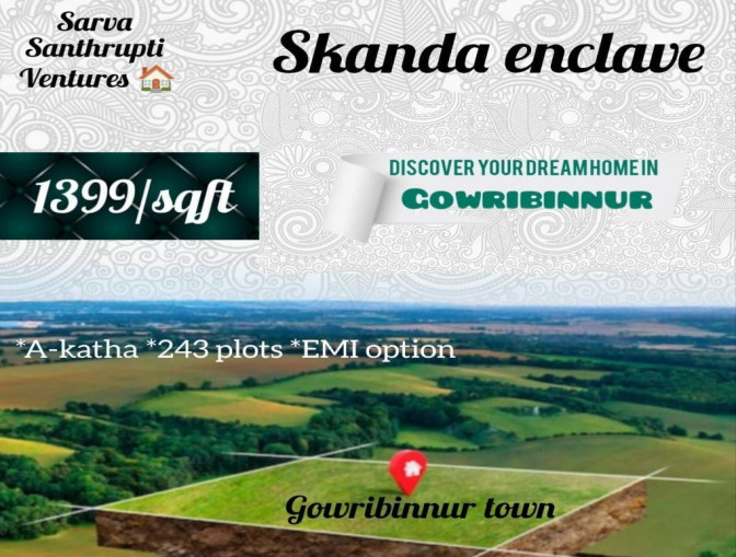  Residential Plot 1399 Sq.ft. for Sale in BB Road, ChikBallapur