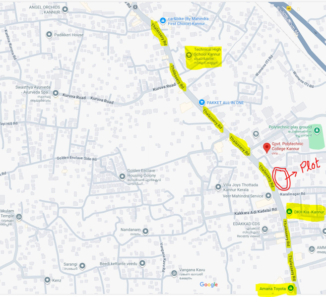  Commercial Land 150 Cent for Sale in Thana, Kannur