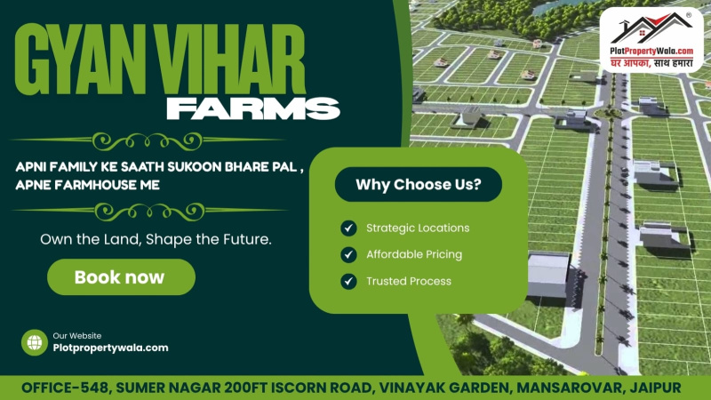 1 RK 1000 Sq. Yards Farm House for Sale in Diggi Road, Jaipur