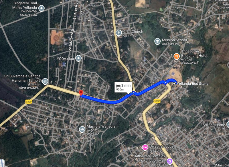  Commercial Land 509 Sq. Yards for Sale in Yellandu Road, Khammam