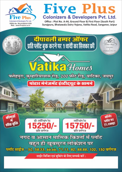  Residential Plot for Sale in Vatika, Jaipur