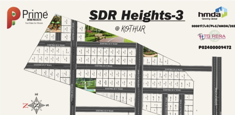  Residential Plot 150 Sq. Yards for Sale in JP Darga, Kothur, Hyderabad