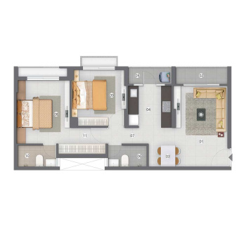 2 BHK Flat for Sale in Shantigram, Ahmedabad