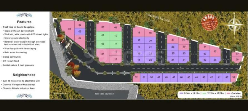  1500 Sq.ft. Residential Plot for Sale in Chandapura, Bangalore