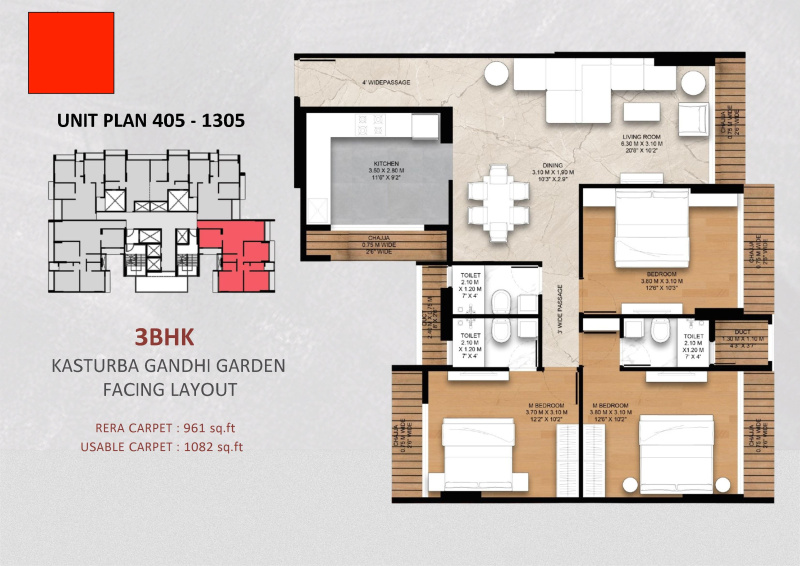 3 BHK 1082 Sq.ft. Apartment for Sale in CBD Belapur, Navi Mumbai