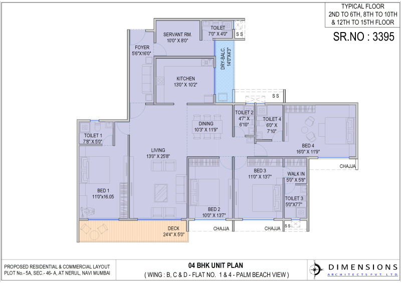 4 BHK 1967 Sq.ft. Apartment for Sale in Sector 46A, Seawoods, Navi Mumbai