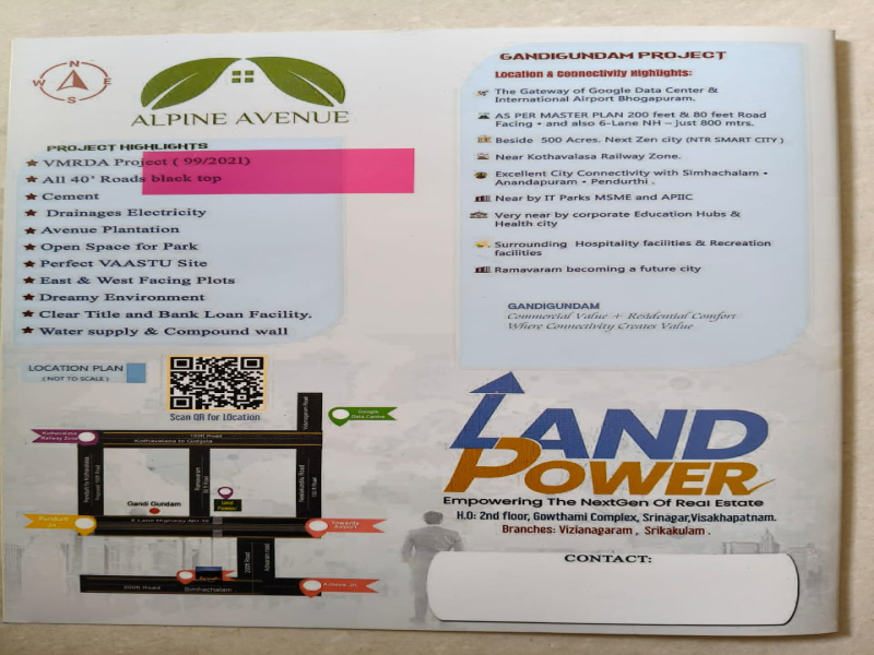  217 Sq. Yards Residential Plot for Sale in Gandigundam, Visakhapatnam