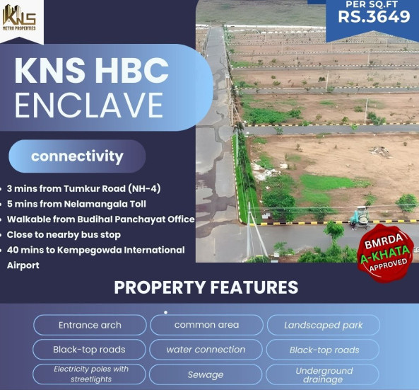  800 Sq.ft. Residential Plot for Sale in Nelamangala, Bangalore