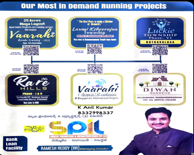  167 Sq. Yards Residential Plot for Sale in Bhogapuram, Vizianagaram