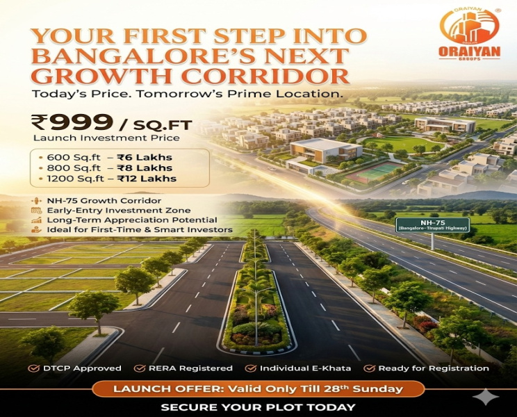  1200 Sq.ft. Residential Plot for Sale in Old Madras Road, Bangalore