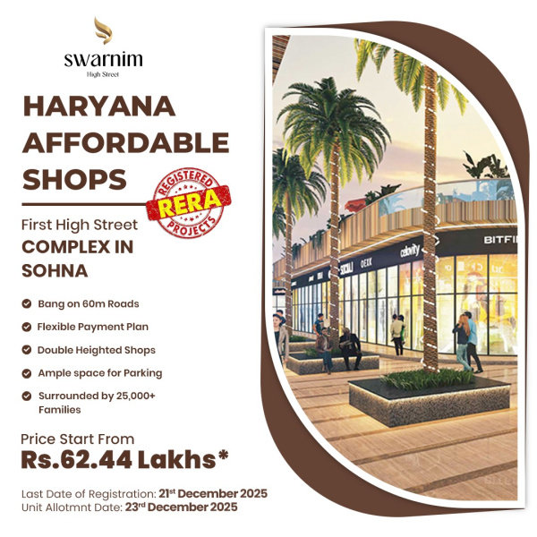  352 Sq.ft. Commercial Shop for Sale in Sohna, Gurgaon