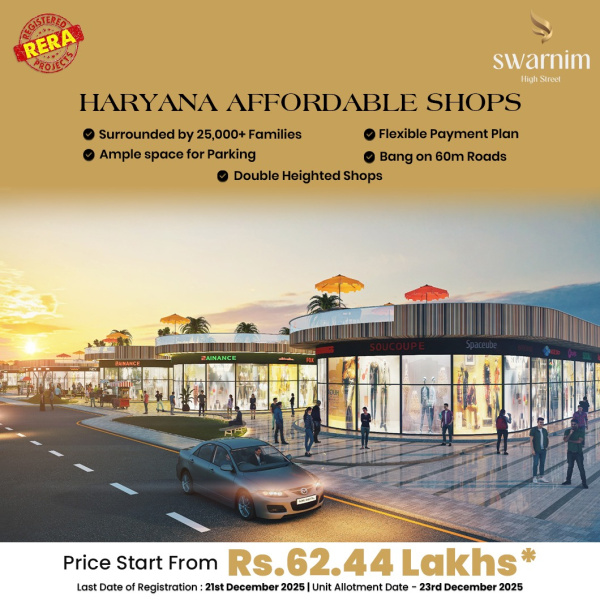  352 Sq.ft. Commercial Shop for Sale in Sohna, Gurgaon