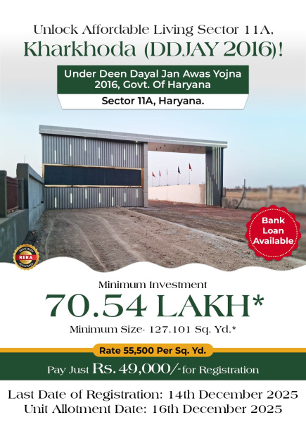  128 Sq. Yards Residential Plot for Sale in Kharkhoda, Sonipat