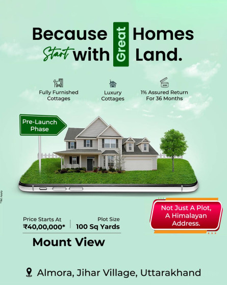  150 Sq. Yards Residential Plot for Sale in Jihar village Almora