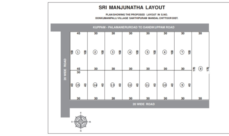  1200 Sq.ft. Residential Plot for Sale in Kuppam, Chittoor