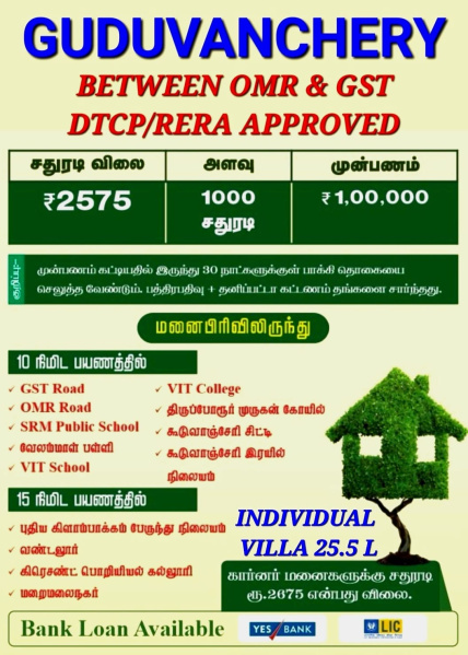  1000 Sq.ft. Agricultural/Farm Land for Sale in Guduvancheri, Chennai