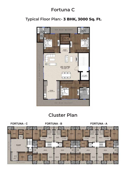 3 BHK 1800 Sq.ft. Apartment for Sale in Salarpur Khadar, Sector 107 Noida