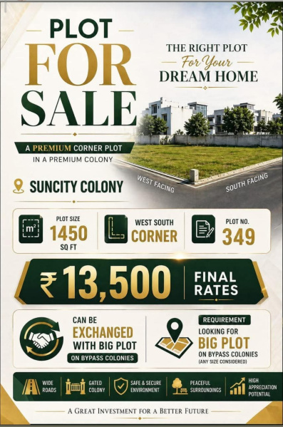  1450 Sq.ft. Residential Plot for Sale in Mahalakshmi Nagar, Indore