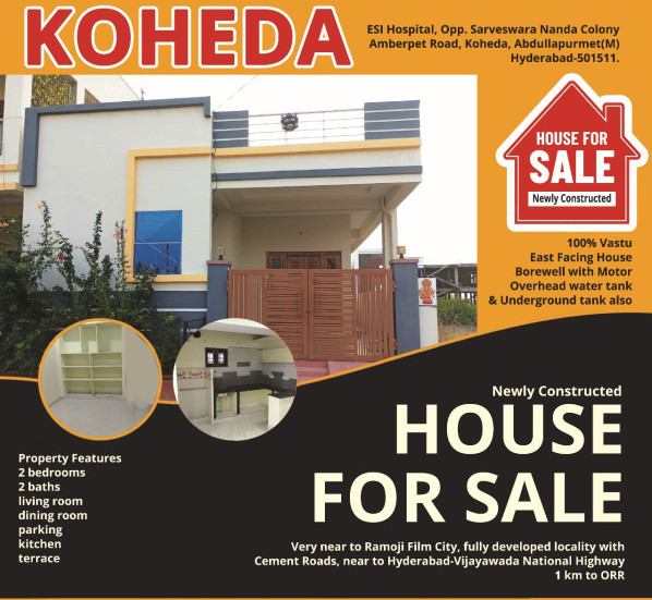 2 BHK 840 Sq.ft. House for Sale in Koheda, Hyderabad
