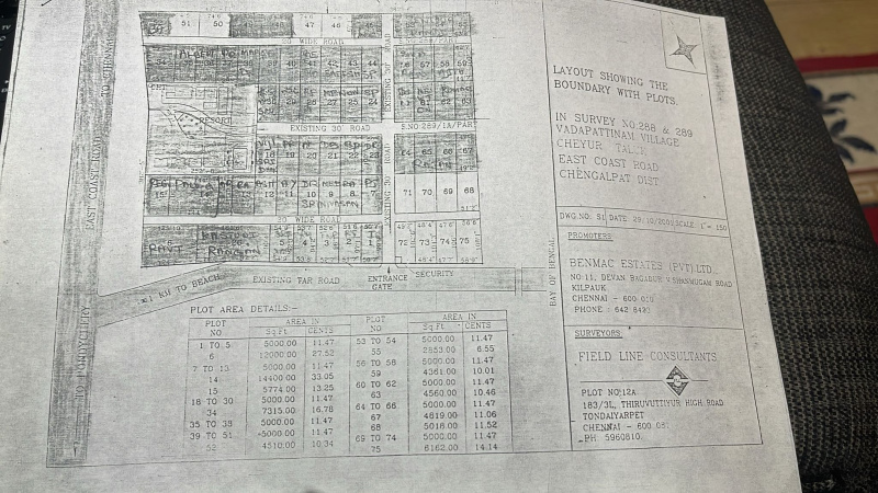  20018 Sq.ft. Residential Plot for Sale in Cheyyur, Chengalpattu