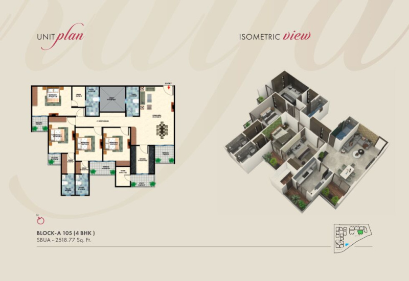 3 BHK 1829 Sq.ft. Apartment for Sale in Mansarovar, Jaipur