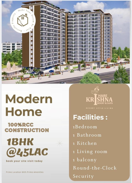 1 BHK 485 Sq.ft. Apartment for Sale in Sunrakh Road, Vrindavan