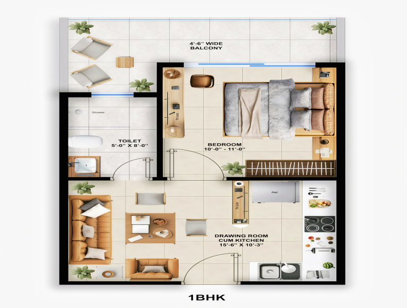 1 BHK 645 Sq.ft. Apartment for Sale in Sunrakh Road, Vrindavan