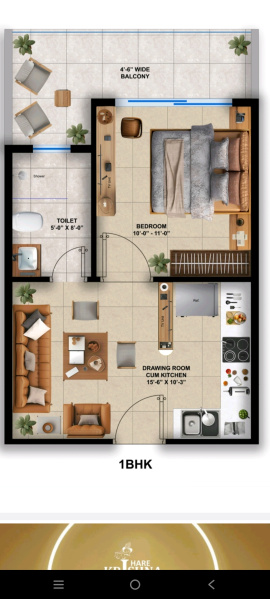1 BHK 675 Sq.ft. Apartment for Sale in Sunrakh Road, Vrindavan