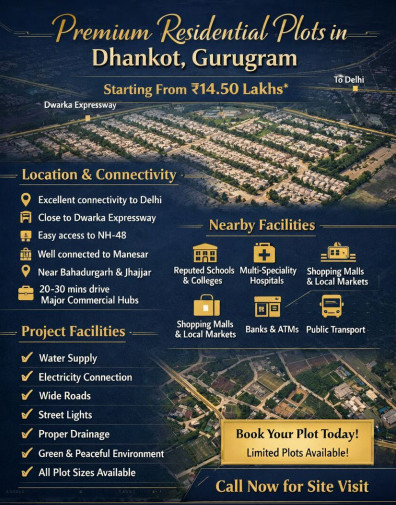  50 Sq. Yards Residential Plot for Sale in Dhankot, Gurgaon