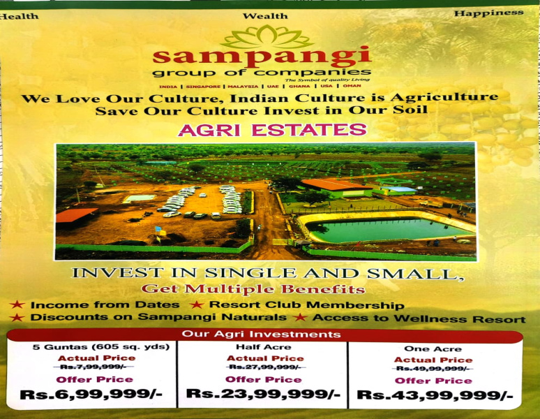  605 Sq. Yards Agricultural/Farm Land for Sale in Narayankhed, Sangareddy