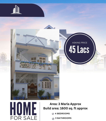 3 BHK 3 Marla House for Sale in Charanjit Pura, Jalandhar