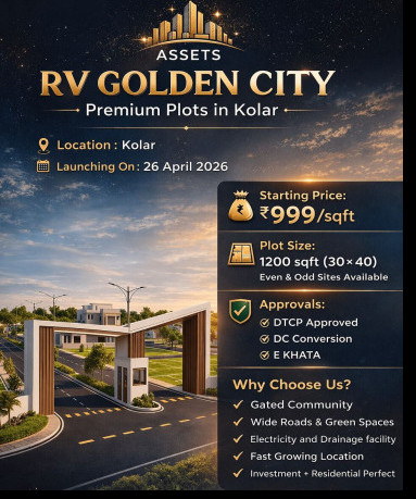  1200 Sq.ft. Residential Plot for Sale in Kyasamballi, Kolar