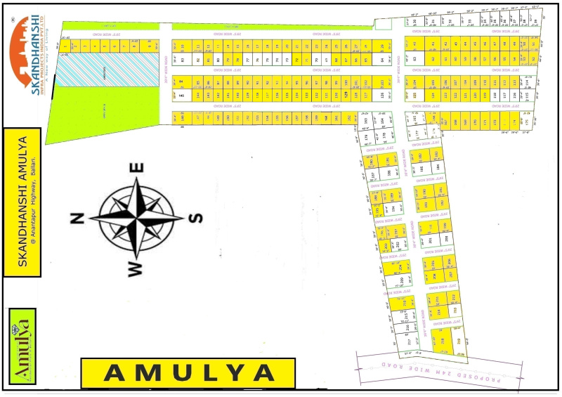  1100 Sq.ft. Residential Plot for Sale in Gandhi Nagar, Bellary