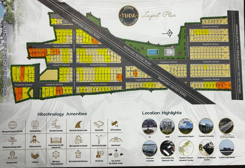  1800 Sq.ft. Residential Plot for Sale in Yerpedu, Tirupati