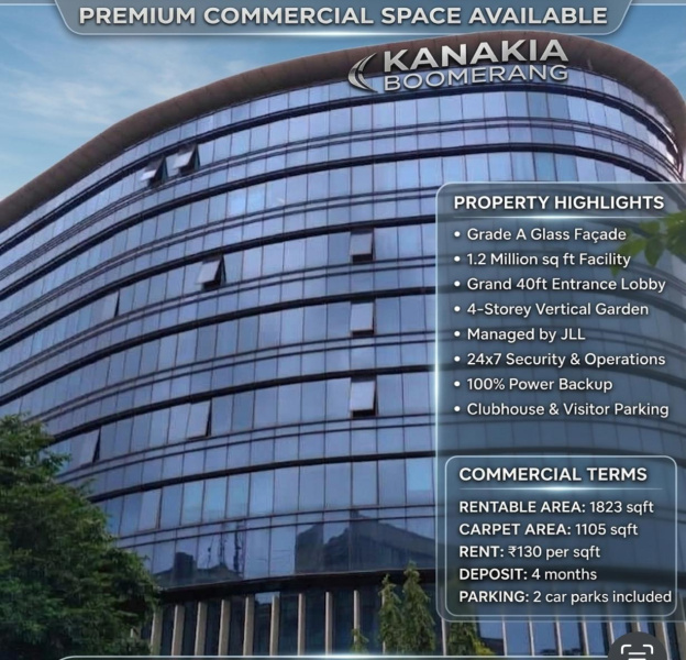  1823 Sq.ft. Office Space for Rent in Chandivali, Powai, Mumbai