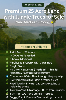  Agricultural Land for Sale in Madikeri, Kodagu