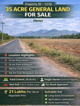  Agricultural Land for Sale in Hanur, Chamrajnagar