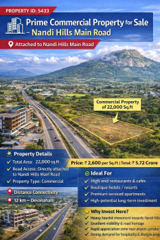 Commercial Land for Sale in Nandi Hills, Bangalore