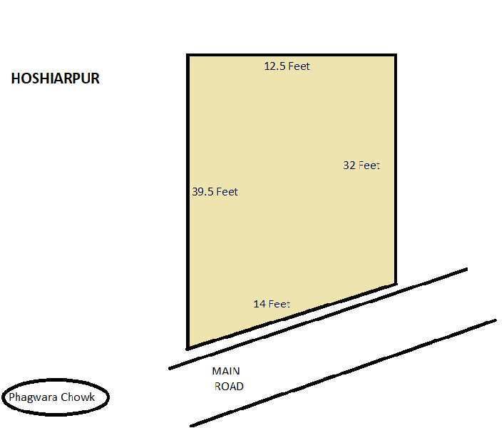  Commercial Shop 450 Sq.ft. for Sale in Phagwara Road, Hoshiarpur