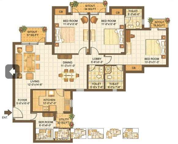 3 BHK 1780 Sq.ft. Apartment for Sale in Sector 81 Gurgaon