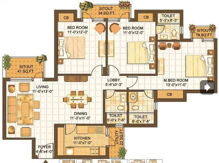 3 BHK 1560 Sq.ft. Apartment for Sale in Sector 81 Gurgaon