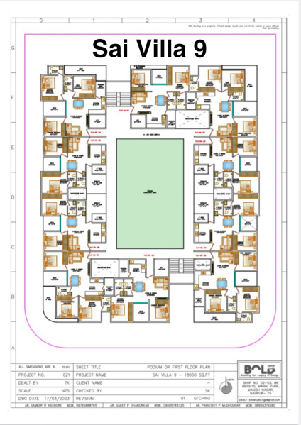 3 BHK Apartment 1380 Sq.ft. for Sale in Amar Nagar, Manewada, Nagpur